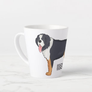 Bernese cartoon van berghond latte mok