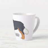 Bernese cartoon van berghond latte mok (Rechterhoek)