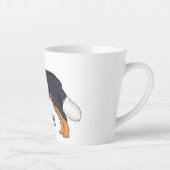 Bernese cartoon van berghond latte mok (Rechts)