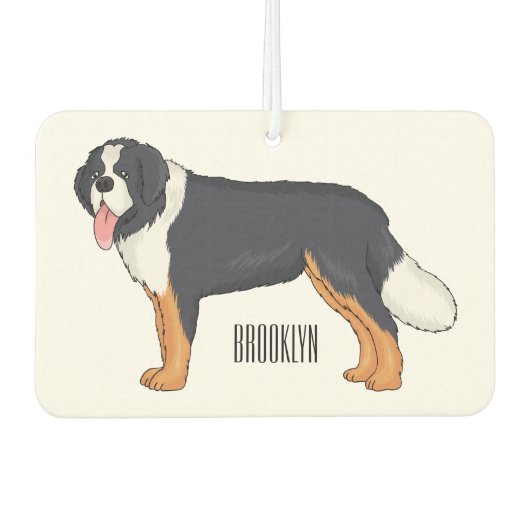 Bernese cartoon van berghond luchtverfrisser (Voorkant)