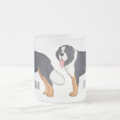 Bernese cartoon van berghond matglas koffiemok (Center)