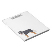 Bernese cartoon van berghond notitieblok (Schuin)