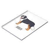 Bernese cartoon van berghond notitieboek (Linkerzijde)