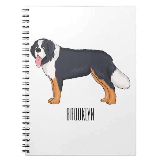 Bernese cartoon van berghond notitieboek (Voorkant)