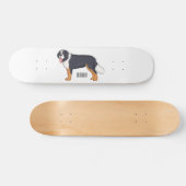 Bernese cartoon van berghond persoonlijk skateboard (Horizontaal)