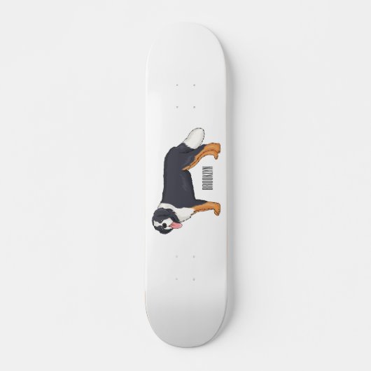 Bernese cartoon van berghond persoonlijk skateboard (Voorkant)