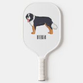 Bernese cartoon van berghond pickleball paddle (Voorkant)