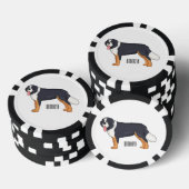 Bernese cartoon van berghond poker chips (Opstapeling)