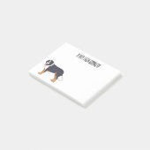 Bernese cartoon van berghond post-it® notes (Schuin)