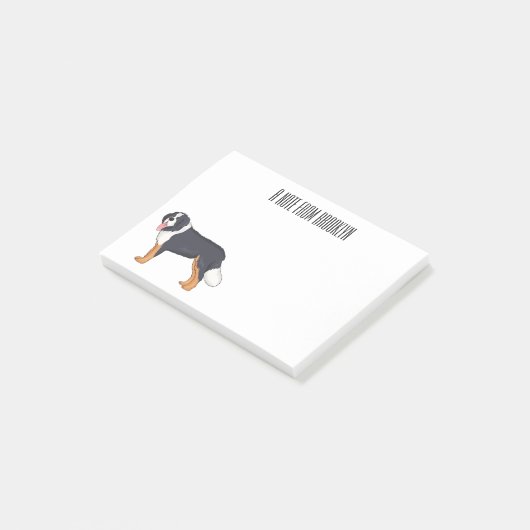 Bernese cartoon van berghond post-it® notes (Schuin)
