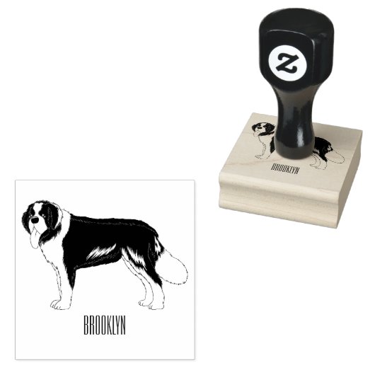Bernese cartoon van berghond rubberstempel (Gestempeld)