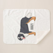 Bernese cartoon van berghond sherpa deken (Voorkant (horizontaal))