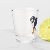 Bernese cartoon van berghond shot glas (Links)