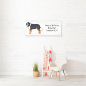 Bernese cartoon van berghond spandoek (Insitu)