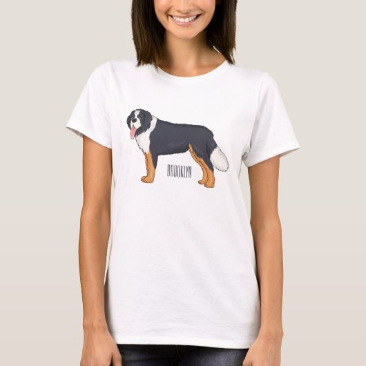 Bernese cartoon van berghond t-shirt (Voorkant)