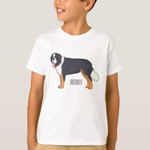 Bernese cartoon van berghond t-shirt