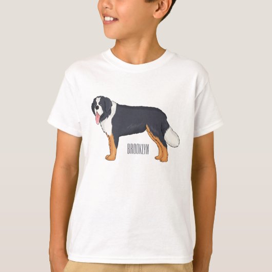 Bernese cartoon van berghond t-shirt (Voorkant)