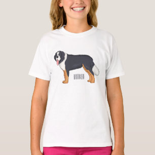 Bernese cartoon van berghond t-shirt