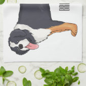 Bernese cartoon van berghond theedoek (Gevouwen)
