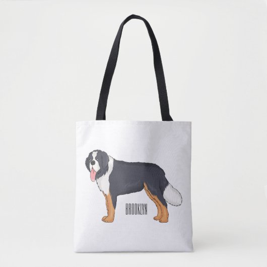 Bernese cartoon van berghond tote bag (Voorkant)