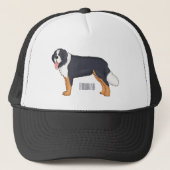 Bernese cartoon van berghond trucker pet (Voorkant)
