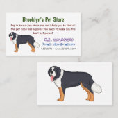 Bernese cartoon van berghond visitekaartje (Voorkant / Achterkant)