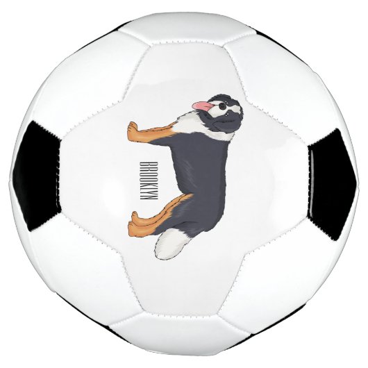 Bernese cartoon van berghond voetbal (Gedraaid)