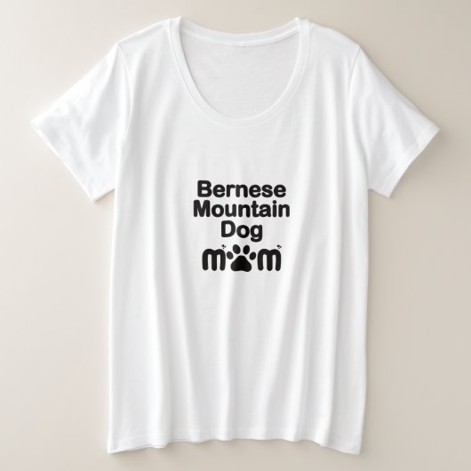 Bernese Dog mama, Bernese mama, Berner Dog mama Grote Maat T-shirt (Design voorkant)