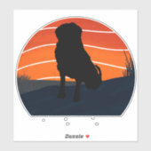 Bernese dog mounzwitserse grote retro sticker (Vel)