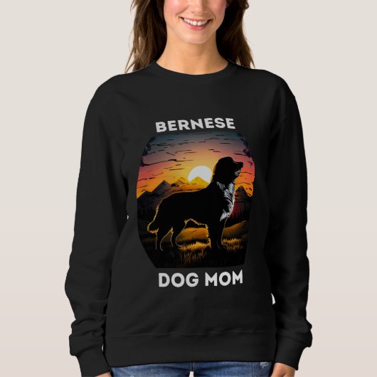 Bernese en de Rising Sun voor Bernese Dog Mam Trui (Voorkant)