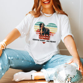 Bernese hartslag: Retro-geïnspireerd Hondenliefheb T-shirt