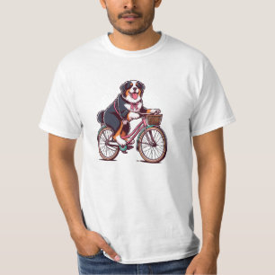 Bernese Hond Biker, Berner cruiser fiets avontuur T-shirt