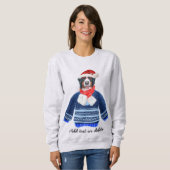 Bernese Hond Ugly Kerstmis Hond Moeder T-shirt (Voorkant volledig)