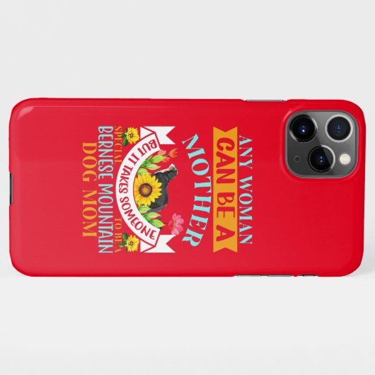 Bernese-hondenmoeder, Bernese-hondenmoeder, Bernes iPhone Hoesje (Achterkant horizontaal)