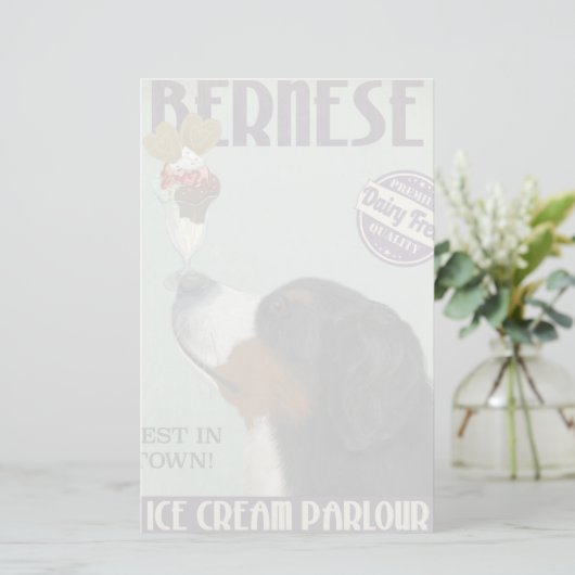 Bernese Ice Cream Briefpapier (Staand voorkant)