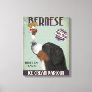 Bernese Ice Cream Canvas Afdruk