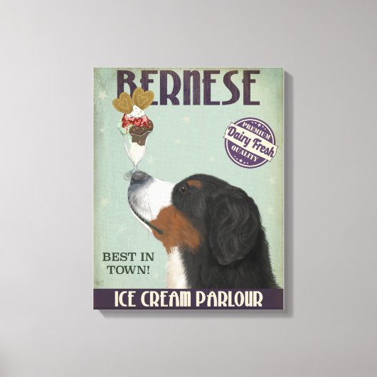 Bernese Ice Cream Canvas Afdruk (Voorkant)