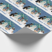 Bernese Leonberger Great Pyrenees Kerstmis Cadeaupapier (Hoek)