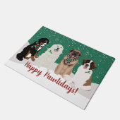Bernese Leonberger Great Pyrenees Kerstmis  Deurmat (Schuin)