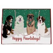 Bernese Leonberger Great Pyrenees Kerstmis Groot Cadeauzakje (Voorkant)