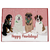 Bernese Leonberger Great Pyrenees Kerstmis Groot Cadeauzakje (Voorkant)