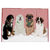 Bernese Leonberger Great Pyrenees Kerstmis Groot Cadeauzakje (Achterkant)