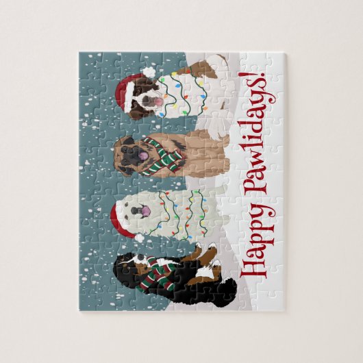 Bernese Leonberger Great Pyrenees Legpuzzel (Verticaal)