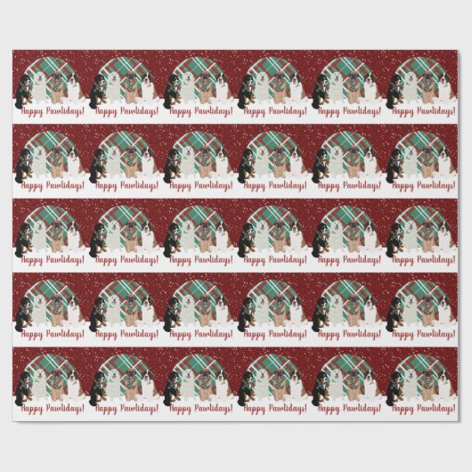 Bernese Leonberger Great Pyrenees St Bernard Cadeaupapier (Vlak)