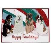 Bernese Leonberger Grote Pyreneeën Kerstmis Groot Groot Cadeauzakje (Voorkant)