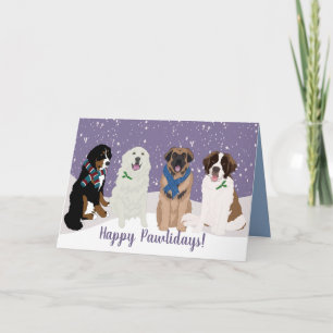 Bernese Leonberger Pyreneeën St. Bernard Kerstmis  Kaart