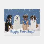Bernese Leonberger Pyrenees St Bernard Kerstmis Deurmat (Voorkant)