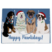 Bernese Leonberger Pyrenees St Bernard Kerstmis  Groot Cadeauzakje (Voorkant)