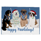 Bernese Leonberger Pyrenees St Bernard Kerstmis  Groot Cadeauzakje (Achterkant)