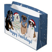 Bernese Leonberger Pyrenees St Bernard Kerstmis  Groot Cadeauzakje (Achterkant Gekanteld)